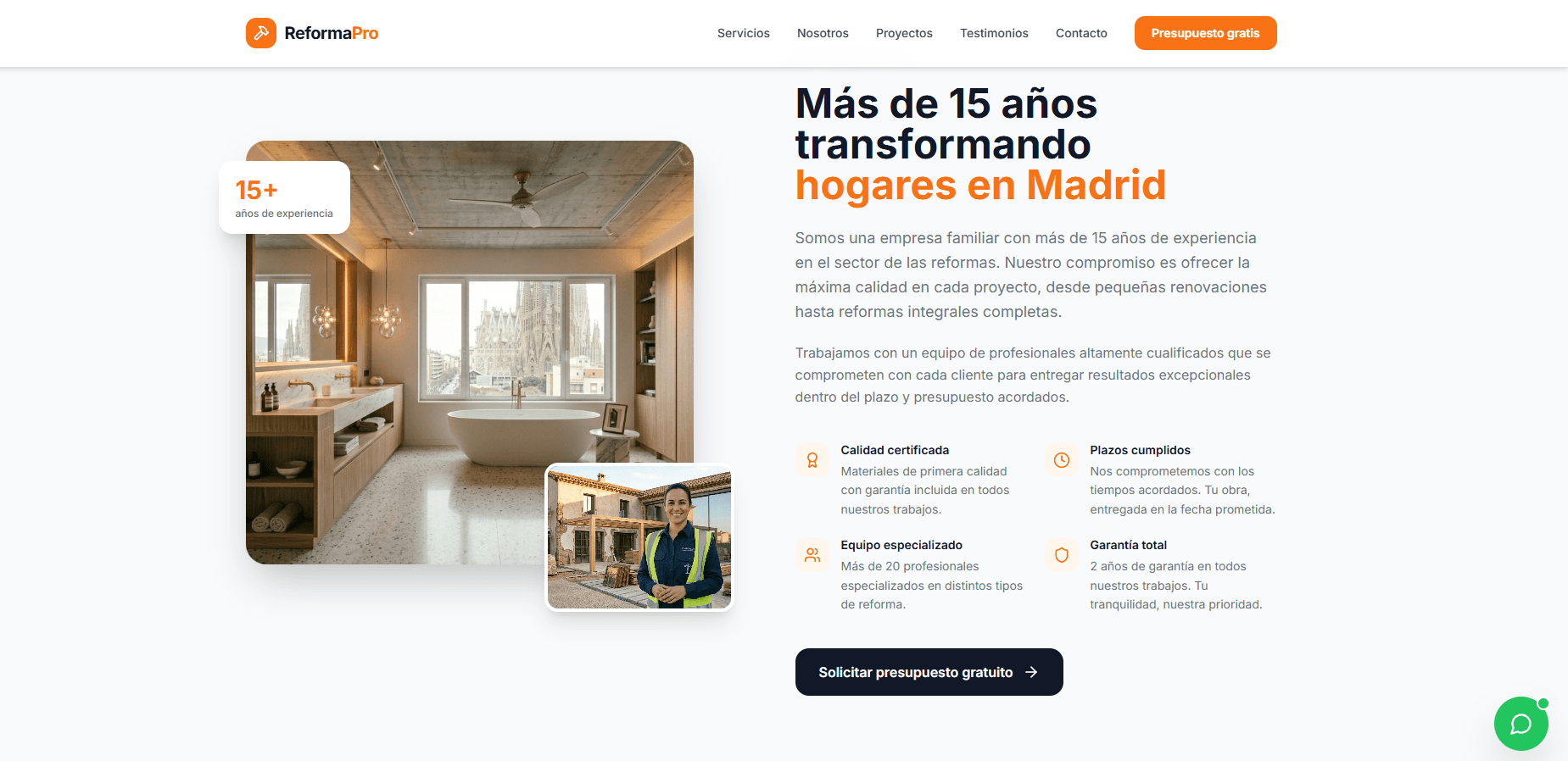Demo web Empresa de Reformas